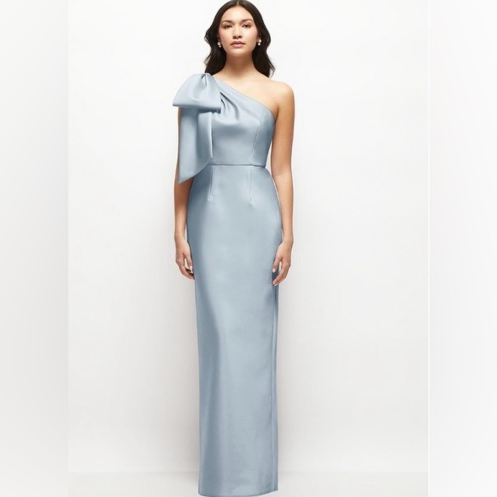 Alfred Sung One Shoulder Bridesmaid Dress - Mist